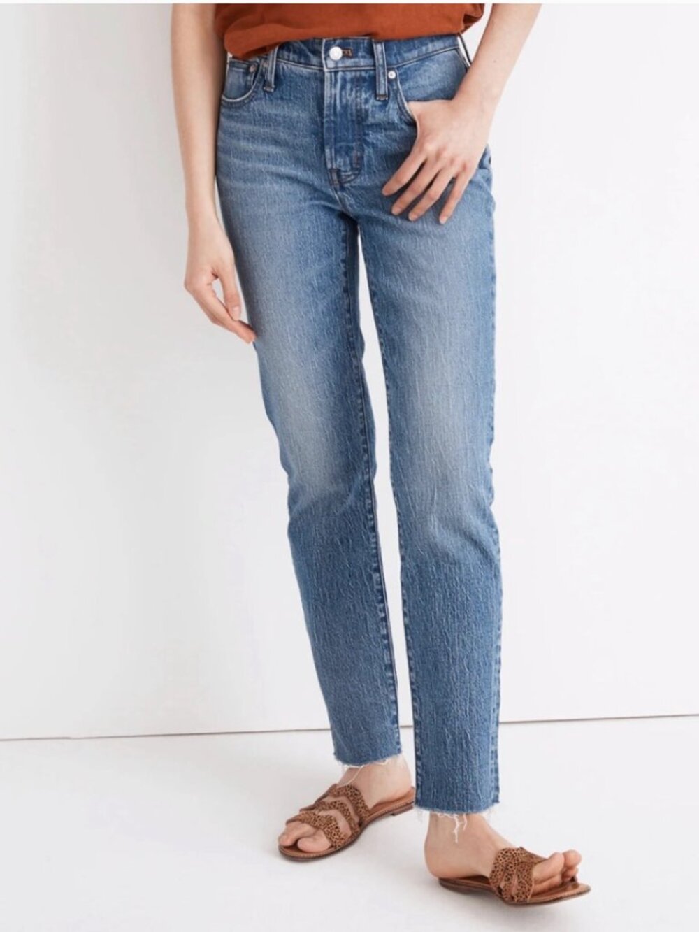 Madewell Mid-Rise Perfect Vintage Jean, Raw Hem, Size 26